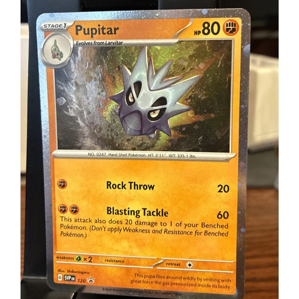 Pupitar Swirl Cosmos 120 Promo Pokemon TCG SVP Nintendo Game Freak Card PK74